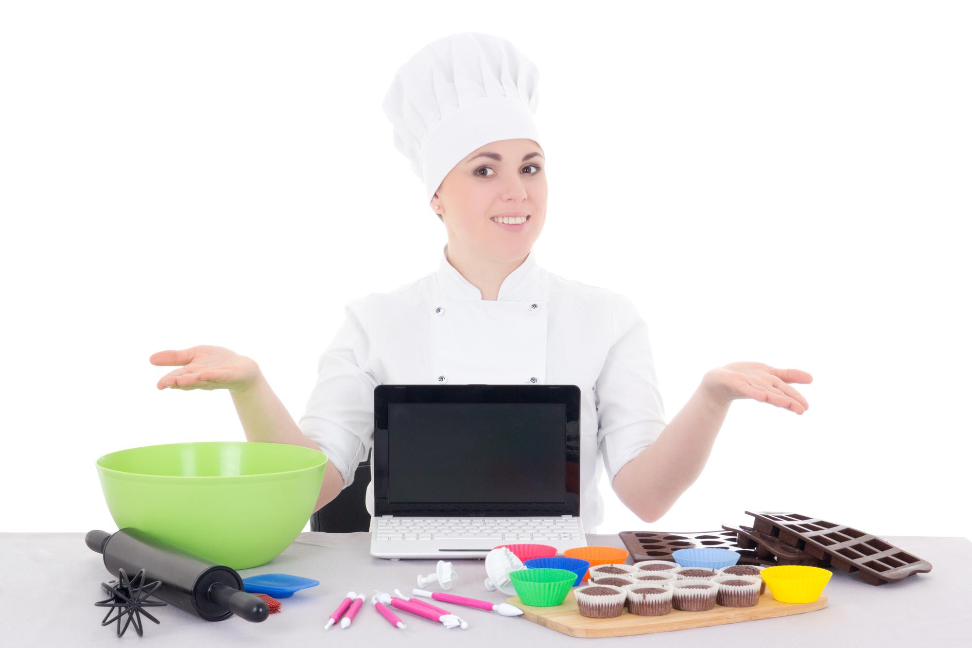 Studio di cucina con chef e strumenti